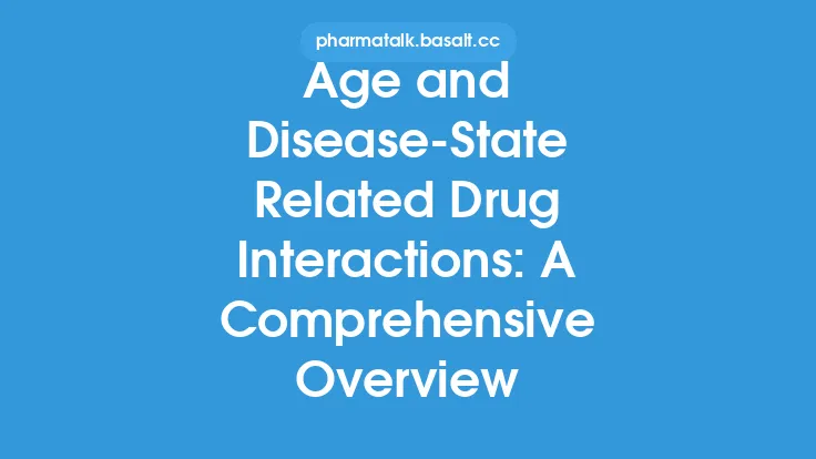 Age and Disease-State Related Drug Interactions: A Comprehensive Overview Thumbnail