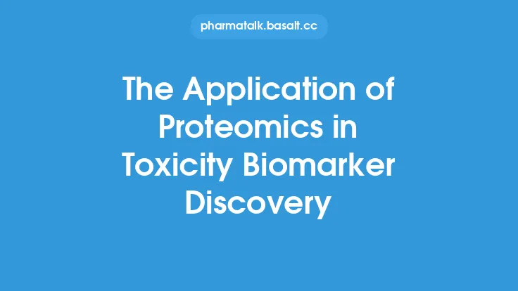 The Application of Proteomics in Toxicity Biomarker Discovery Thumbnail