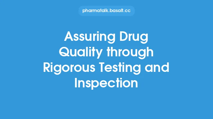 Assuring Drug Quality through Rigorous Testing and Inspection Thumbnail