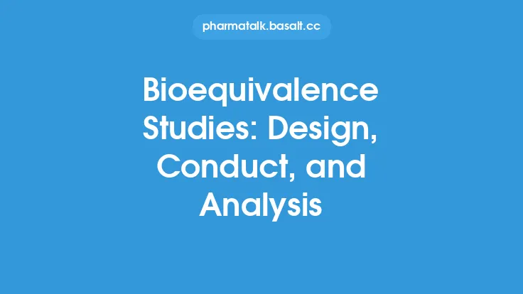 Bioequivalence Studies: Design, Conduct, and Analysis Thumbnail