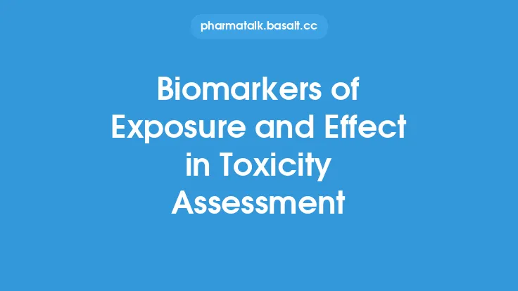 Biomarkers of Exposure and Effect in Toxicity Assessment Thumbnail