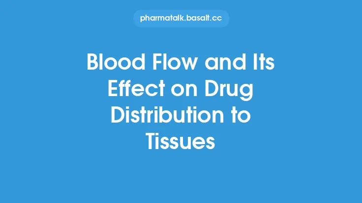 Blood Flow and Its Effect on Drug Distribution to Tissues Thumbnail