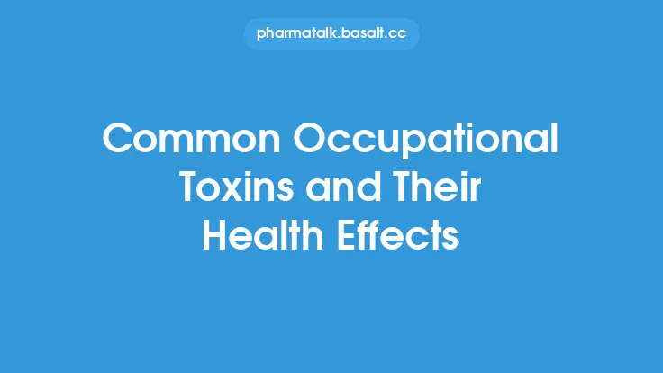 Common Occupational Toxins and Their Health Effects Thumbnail