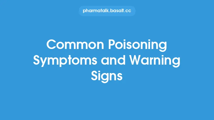 Common Poisoning Symptoms and Warning Signs Thumbnail