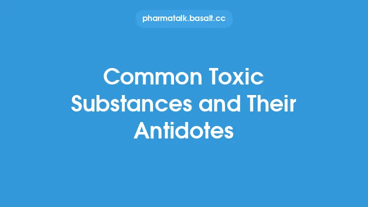 Common Toxic Substances and Their Antidotes Thumbnail