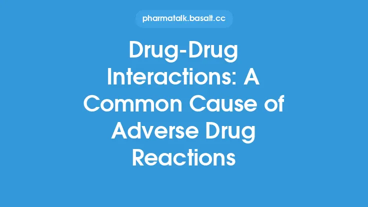 Drug-Drug Interactions: A Common Cause of Adverse Drug Reactions Thumbnail