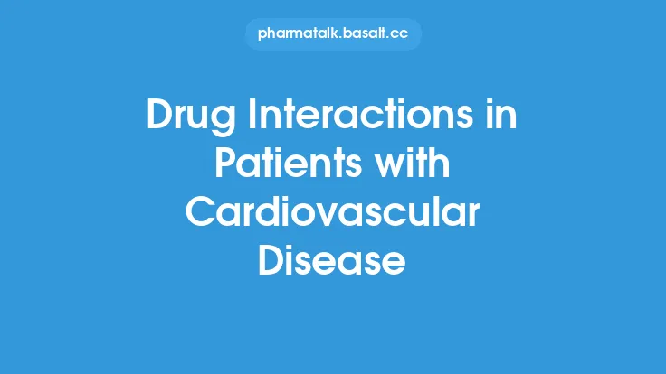 Drug Interactions in Patients with Cardiovascular Disease Thumbnail
