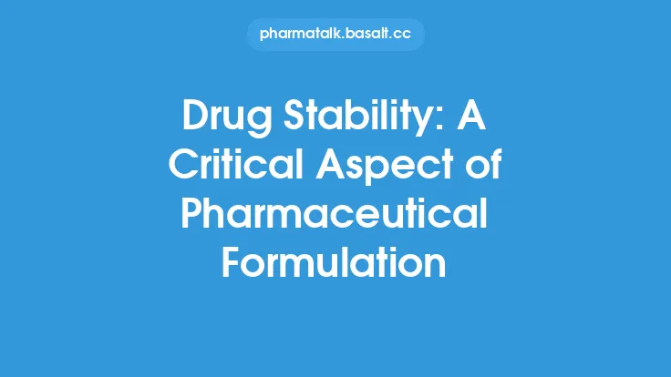 Drug Stability: A Critical Aspect of Pharmaceutical Formulation Thumbnail