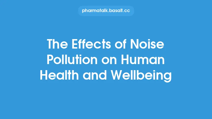 The Effects of Noise Pollution on Human Health and Wellbeing Thumbnail