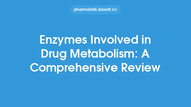 Enzymes Involved in Drug Metabolism: A Comprehensive Review Thumbnail