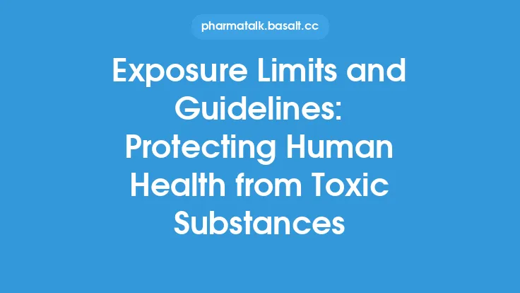 Exposure Limits and Guidelines: Protecting Human Health from Toxic Substances Thumbnail