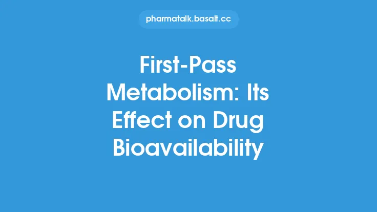 First-Pass Metabolism: Its Effect on Drug Bioavailability Thumbnail