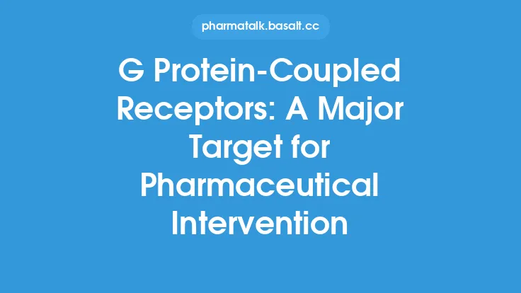 G Protein-Coupled Receptors: A Major Target for Pharmaceutical Intervention Thumbnail