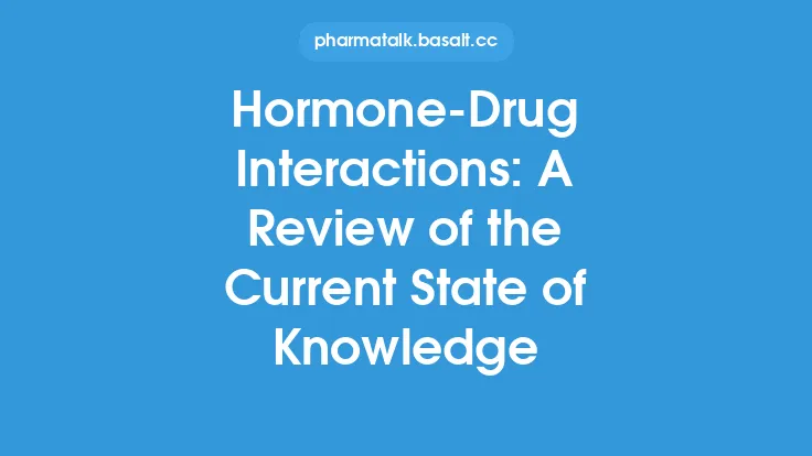 Hormone-Drug Interactions: A Review of the Current State of Knowledge Thumbnail