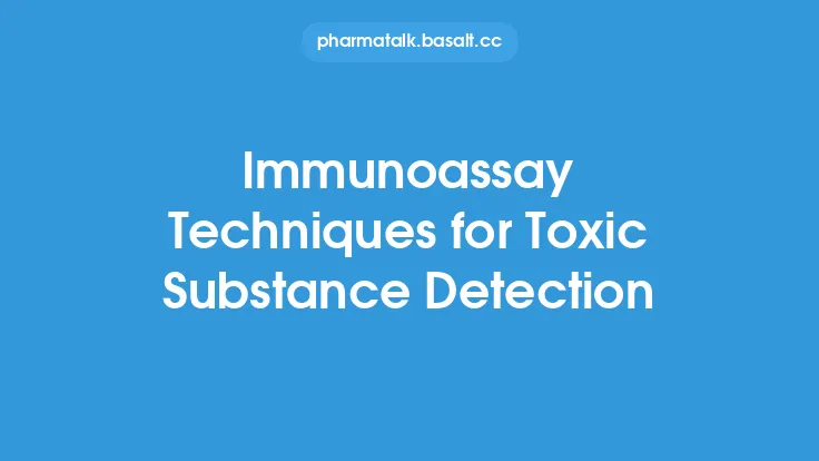 Immunoassay Techniques for Toxic Substance Detection Thumbnail