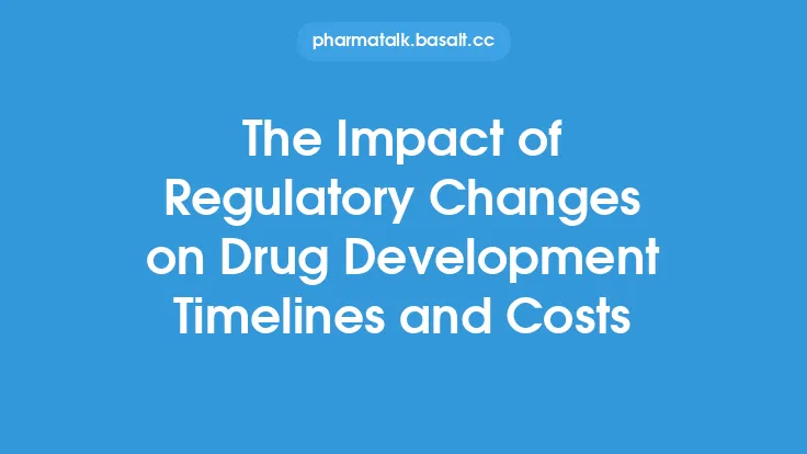 The Impact of Regulatory Changes on Drug Development Timelines and Costs Thumbnail