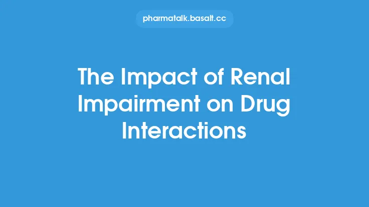 The Impact of Renal Impairment on Drug Interactions Thumbnail