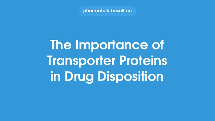 The Importance of Transporter Proteins in Drug Disposition Thumbnail