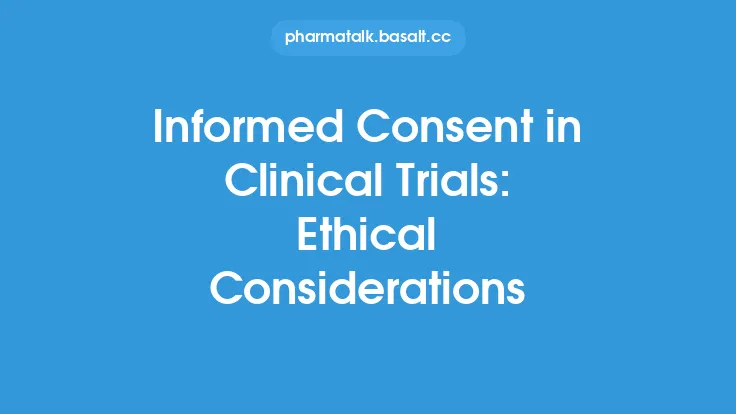 Informed Consent in Clinical Trials: Ethical Considerations Thumbnail