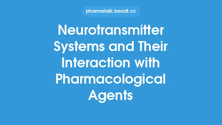 Neurotransmitter Systems and Their Interaction with Pharmacological Agents Thumbnail