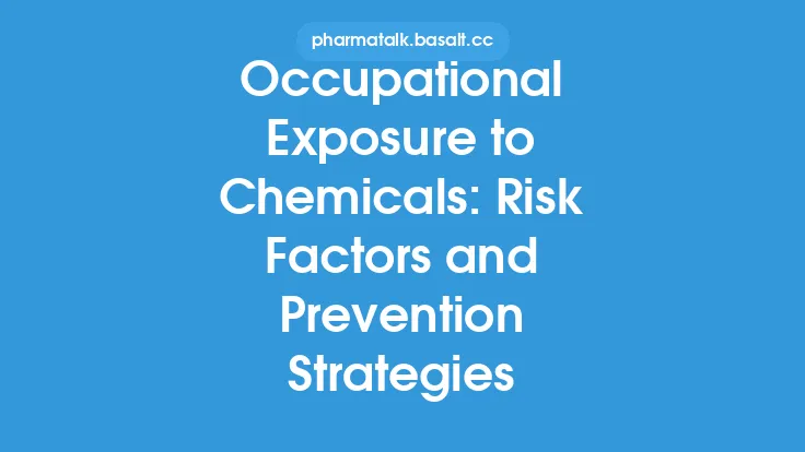 Occupational Exposure to Chemicals: Risk Factors and Prevention Strategies Thumbnail