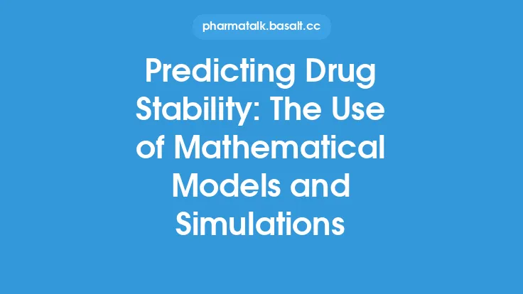 Predicting Drug Stability: The Use of Mathematical Models and Simulations Thumbnail