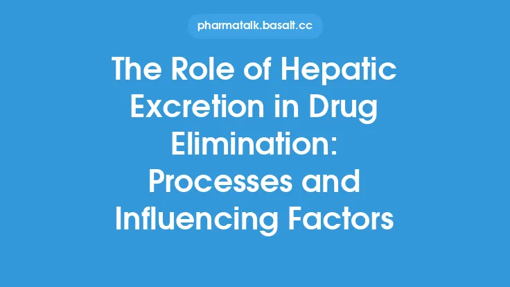 The Role of Hepatic Excretion in Drug Elimination: Processes and Influencing Factors Thumbnail