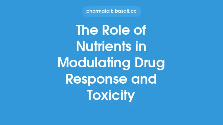 The Role of Nutrients in Modulating Drug Response and Toxicity Thumbnail