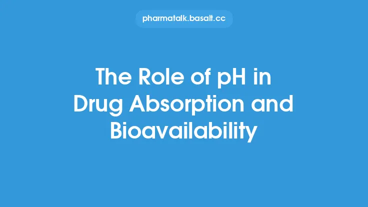 The Role of pH in Drug Absorption and Bioavailability Thumbnail