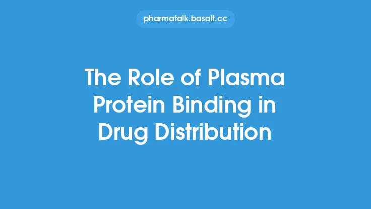 The Role of Plasma Protein Binding in Drug Distribution Thumbnail