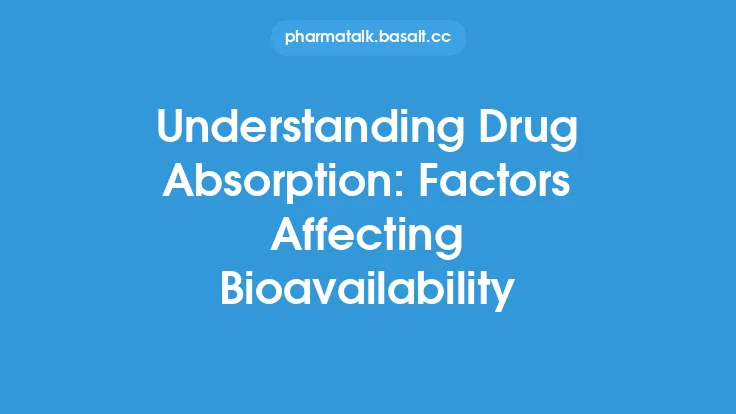 Understanding Drug Absorption: Factors Affecting Bioavailability Thumbnail