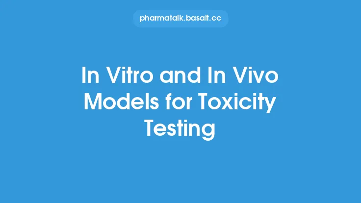 In Vitro and In Vivo Models for Toxicity Testing Thumbnail