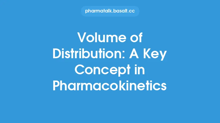 Volume of Distribution: A Key Concept in Pharmacokinetics Thumbnail